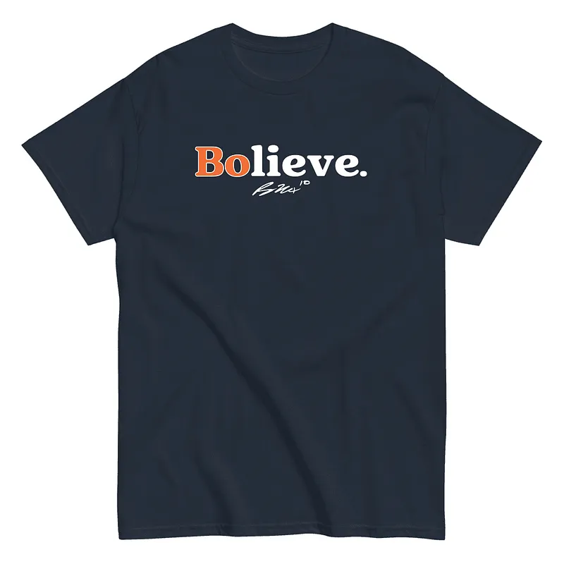 Bo Nix Bolieve T-shirt Navy — Navy